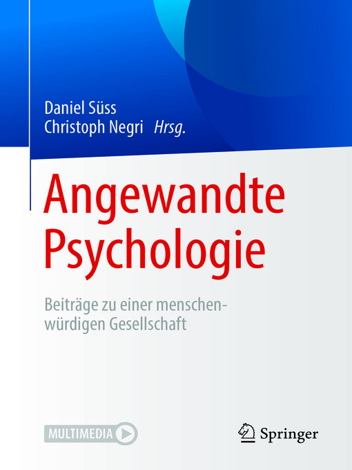 Title details for Angewandte Psychologie by Daniel Süss - Available